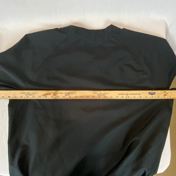 Mens XL 46-49 Teamwork Athletic Apparel Nylon Pullover windbreaker Black & White - Picture 7 of 10